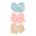 Pastel colors Velvet hair Bow for girl's with clip matching with our Velvet Mary Janes.