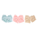 Pastel colors Velvet hair Bow for girl's with clip matching with our Velvet Mary Janes.