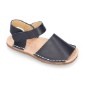 Kids Okaa Flex Menorquina sandal in nappa leather.