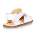 Kids Okaa Flex Menorquina sandal in nappa leather with Mouse design.