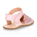 Kids Okaa Flex Menorquina sandal in glitter leather.