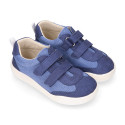 Zapatilla niños en lona canvas respetuoso de Okaa Flex casual.