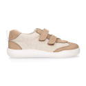 Okaa Flex casual respectful Sneaker shoes in cotton canvas.