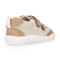 Okaa Flex casual respectful Sneaker shoes in cotton canvas.