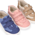 Okaa Flex casual respectful Sneaker shoes in cotton canvas.