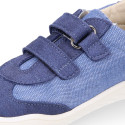 Okaa Flex casual respectful Sneaker shoes in cotton canvas.