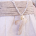 Girl's necklace with Mother of Pearl Cross for communion.