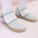 Plumeti linen canvas girl espadrille shoes for ceremony.