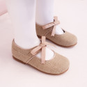 CEREMONY LINEN Little Mary Jane shoes angel style for little girls.