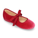 VELVET canvas Ballet flat shoes angel style.