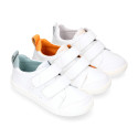 BLANDITOS kids sneakers laceless in soft nappa leather for large sizes.