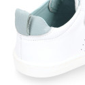 BLANDITOS kids sneakers laceless in soft nappa leather for large sizes.