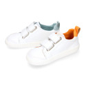 BLANDITOS kids sneakers laceless in soft nappa leather for large sizes.