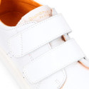 BLANDITOS kids sneakers laceless in soft nappa leather for large sizes.