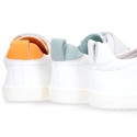 BLANDITOS kids sneakers laceless in soft nappa leather for large sizes.