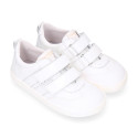 BLANDITOS kids sneakers laceless in combined soft nappa leather for large sizes.