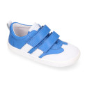 BLANDITOS kids sneakers laceless in combined soft nappa leather for large sizes.