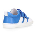 BLANDITOS kids sneakers laceless in combined soft nappa leather for large sizes.