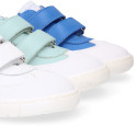 BLANDITOS kids sneakers laceless in combined soft nappa leather for large sizes.