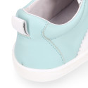 BLANDITOS kids sneakers laceless in combined soft nappa leather for large sizes.