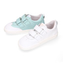 BLANDITOS kids sneakers laceless in combined soft nappa leather for large sizes.