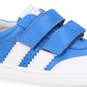 BLANDITOS kids sneakers laceless in combined soft nappa leather for large sizes.