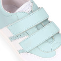 BLANDITOS kids sneakers laceless in combined soft nappa leather for large sizes.