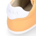 Okaa Flex Kids Sneaker shoes in Nappa leather in sweet colors. RESPECTFUL model.