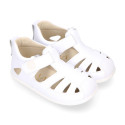 Okaa Flex Kids Sandal shoes in Nappa leather in sweet colors. RESPECTFUL model.