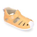 Okaa Flex Kids Sandal shoes in Nappa leather in sweet colors. RESPECTFUL model.