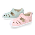 Okaa Flex Kids Sandal shoes in Nappa leather in sweet colors. RESPECTFUL model.