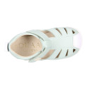 Okaa Flex Kids Sandal shoes in Nappa leather in sweet colors. RESPECTFUL model.