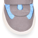 Okaa Flex casual respectful Sneaker shoes in nylon canvas.