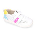 Okaa Flex respectful Kids Sneaker shoes in perforated micro.