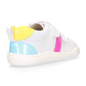 Okaa Flex respectful Kids Sneaker shoes in perforated micro.