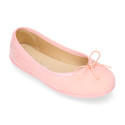 Velvet cotton Girl Ballet Flat shoes in pastel colors.