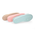 Velvet cotton Girl Ballet Flat shoes in pastel colors.