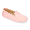 Velvet cotton Kids Slipper shoes in pastel colors.