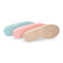 Velvet cotton Kids Slipper shoes in pastel colors.