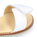 Okaa Flex Girl Sandal shoes to dress in White Nappa leather. RESPECTFUL model.