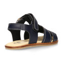 Okaa Flex Kid Sandal shoes to dress in Navy Blue color. RESPECTFUL model.