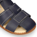 Okaa Flex Kid Sandal shoes to dress in Navy Blue color. RESPECTFUL model.