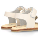 Okaa Flex Girl Sandal shoes to dress in Ivory color. RESPECTFUL model.