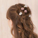 Pack of three bamboo flowers for hair for Ceremony.