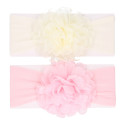 Baby turban with Chiffon flower.