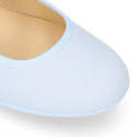 Cotton canvas woman Mary Jane shoes with buckle fastening.