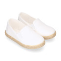 Cotton canvas SLIP ON style espadrille shoes for kids.
