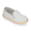 Cotton canvas SLIP ON style espadrille shoes for kids.