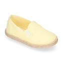 Cotton canvas SLIP ON style espadrille shoes for kids.