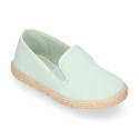 Cotton canvas SLIP ON style espadrille shoes for kids.